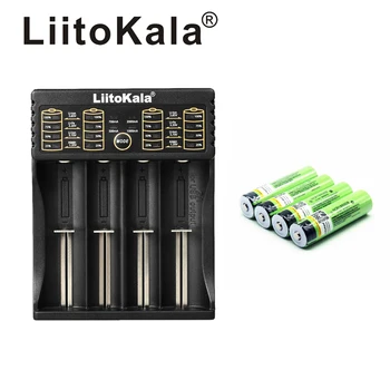 

LiitoKala lii-402 USB 26650 18650 AAA AA Smart Charger + 4pcs NCR18650B 3.7V 18650 3400mAh Li-ion Rechargeable Battery (NO PCB)