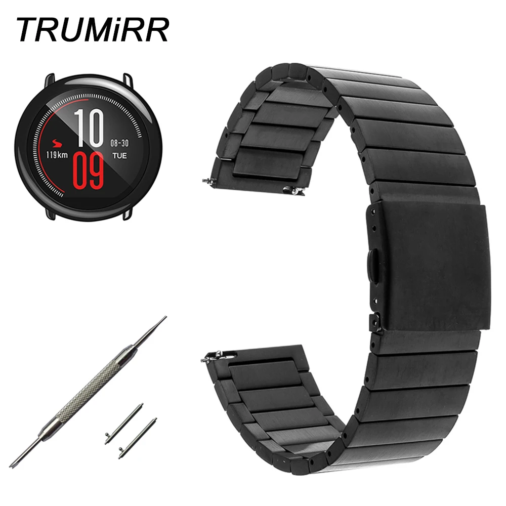 Ремешок для часов из нержавеющей стали 22 мм быстросъемный ремешок Amazfit Huami Xiaomi