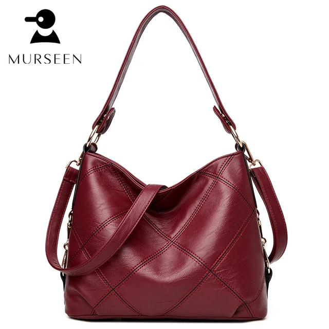 Women Soft Leather Large Bags Black Handbags Patchwork Women Soft Leather Large Bags Black Handbags Patchwork Crossbody For Red Shoulder