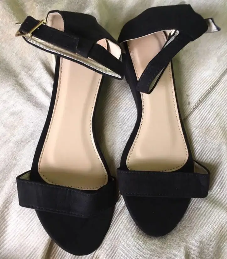 Женские туфли на танкетке обувь chaussure Летняя с открытым носком Повседневная 2018