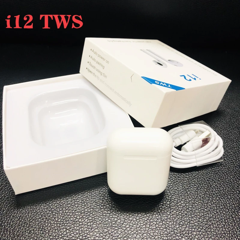 Мини i12 TWS 1:1 Беспроводные Bluetooth 5 0 наушники с сенсорным управлением 3D настоящие