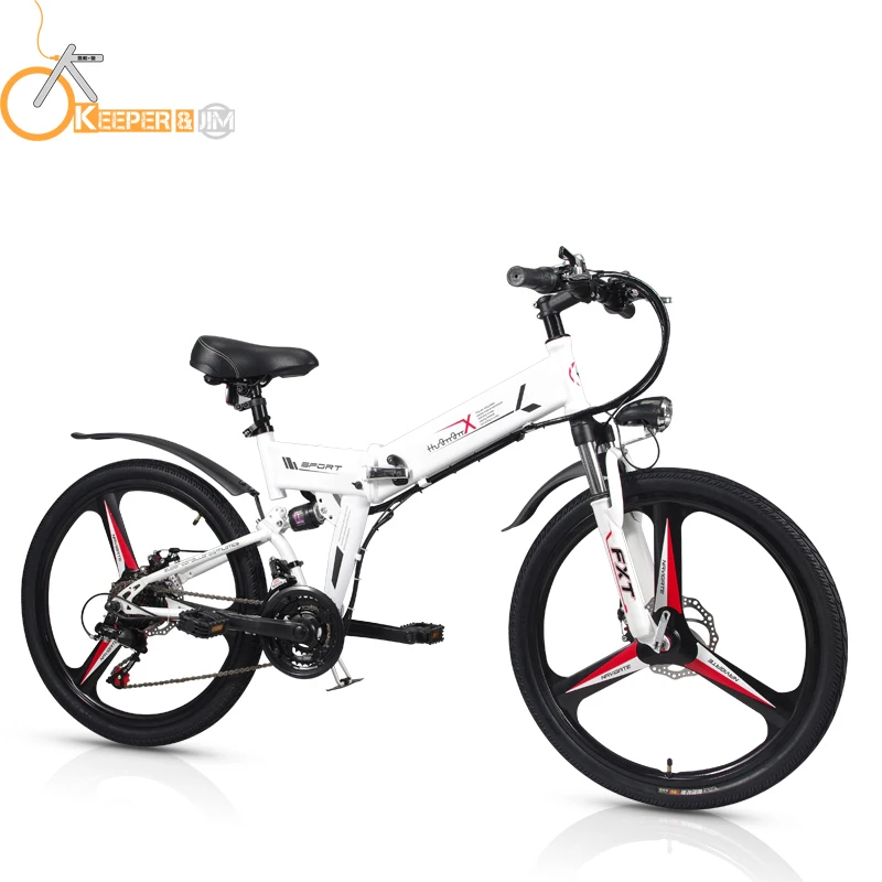 Discount KM70 26 inch electric bicycle 48V lithium battery electric mountain bike 350W motor folding EBike powerful electric bicycle 3