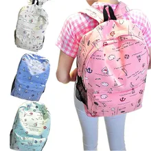 Hot Women Double-Shoulder Printed Canvas School Book bags Students Rucksack Backpack Satchel Bags Freeshipping 2016 New Arrival