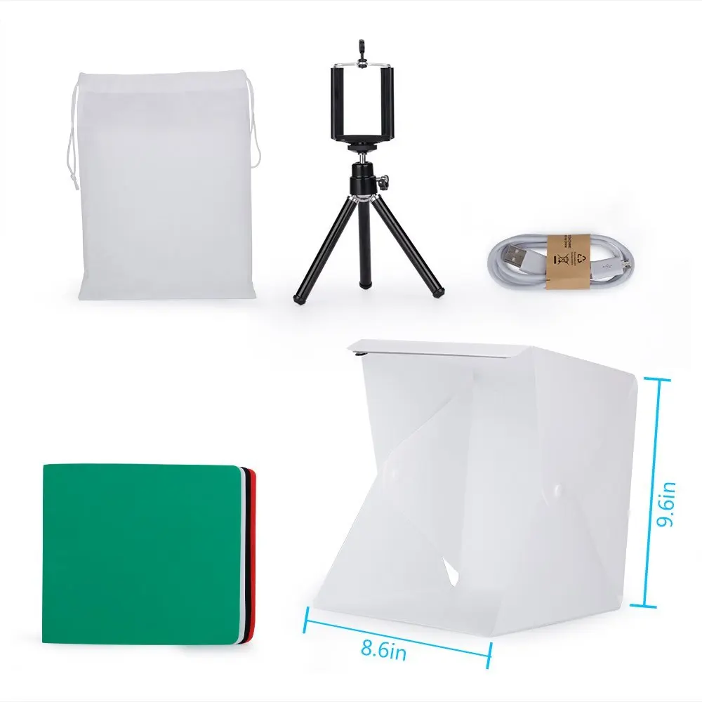 Mini Folding Studio Light Box Photography Foldable Portable Photo Lighting Studio 4 Colors