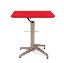 fashion modern outdoor square folded ABS top brushed aluminum cocktail table bar table LQ- C72