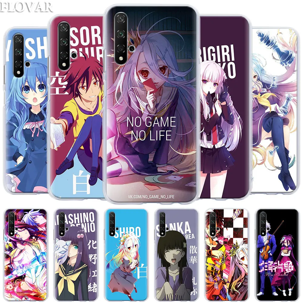 

Phone Case coque for Honor 20 Pro 9 10 Lite 8X 8A 8C 8S 7A 7S Y7 Y9 2019 V20 Cover No Game NO life Anime Hard PC Cases