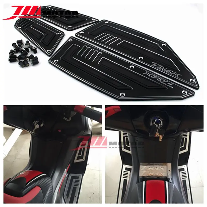 Moto Anteriore posteriore Poggiapiedi footpeg Poggiapiedi Pad per Yamaha TMAX T-max 530 2012-2016