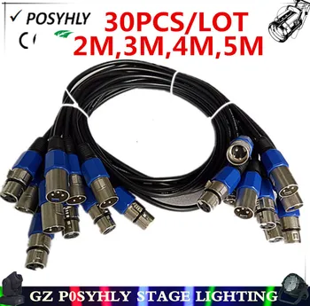 

30PCS / 3-PIN DMX signal line, (2M,3M,4M,5M) LED PAR stage lights dmx cable dj equipment 100% new