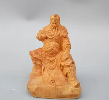 

Chinese wood carving Guan gong Buddha statue #3