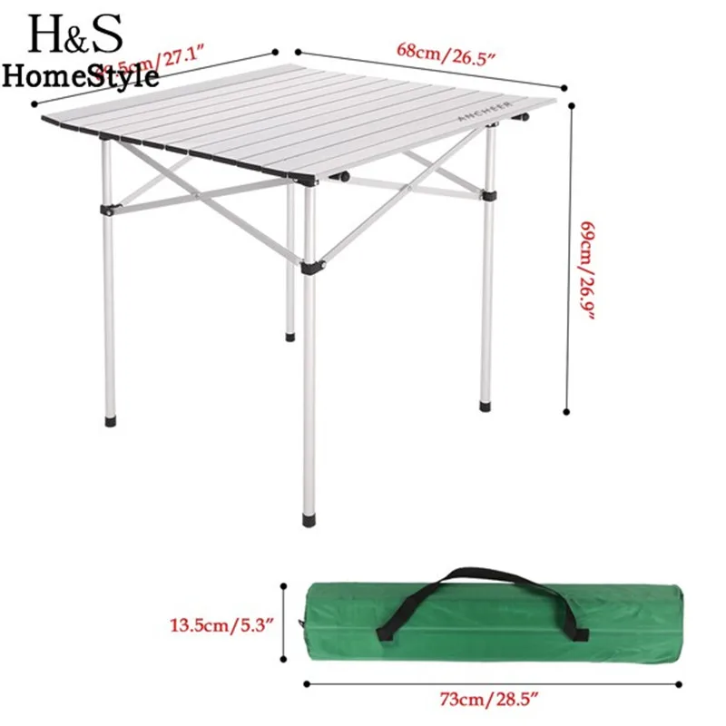 Homdox 69.5 x 68cm size Aluminum alloy structure Folding table for outdoor dinner Picnic party Garden Yard Furniture N20A Homdox 69.5 x 68cm size Aluminum alloy structure Folding table for outdoor dinner Picnic party Garden Yard Furniture N20A