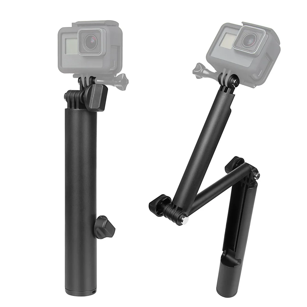 

3 Way Grip Waterproof Selfie Stick for GoPro Camera Hero 5 6 3 4 SJCAM Eken h9 Yi 4K+ Camera Monopod for Go Pro Accessory