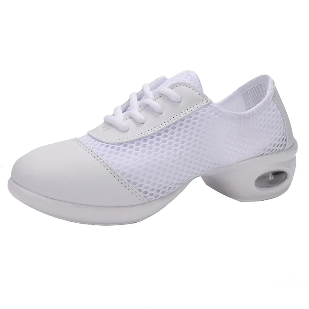 CHAMSGEND Women's Increased dance shoes modern dance soft bottom breathable mesh casual sports shoes casual wild dance shoes