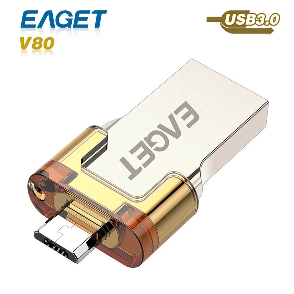 Usb flash drive 3.0 Eaget v80 пройти h2test OTG Смартфон Tablet PC 16 ГБ 32 64 usb pen driveExternal Хранения pendrive |