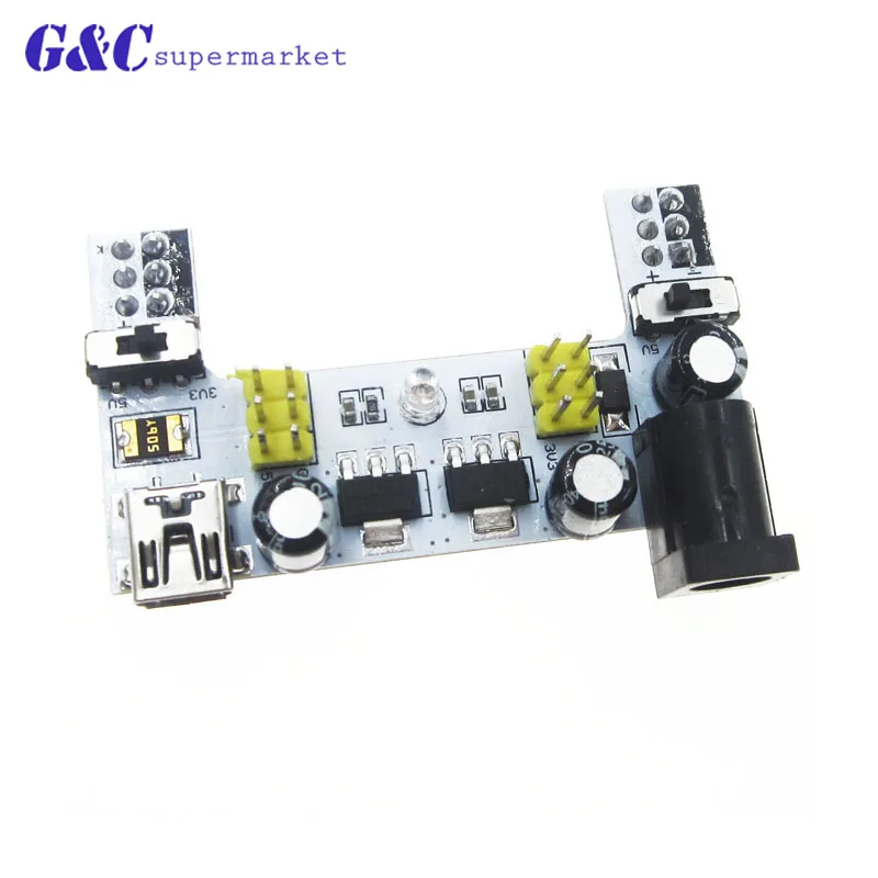 MB 102 модуль 2 канальная плата MB102 DC 7 12 В Micro USB интерфейс макетная питания для arduino Diy