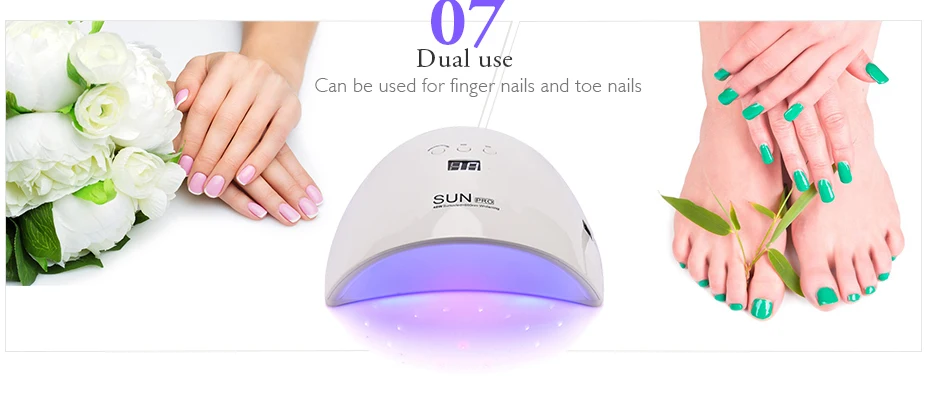 UV Nail Lamp Led Nail Dryer for Gels Nail Polish Curing Lamps with Sensor Low Heat Mode Nail Dryer Manicure Tools Nail Art Light (6)