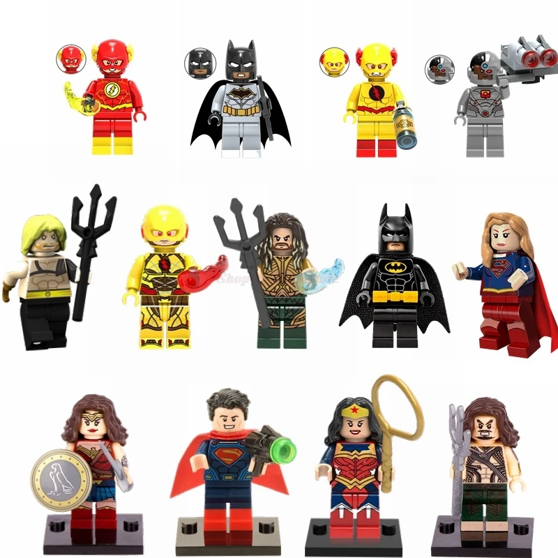 

Marvel Figure In Block Superman Batman Wonder Woman Justice League Legoings Marveled Set Building Brick Toy For Children Gift