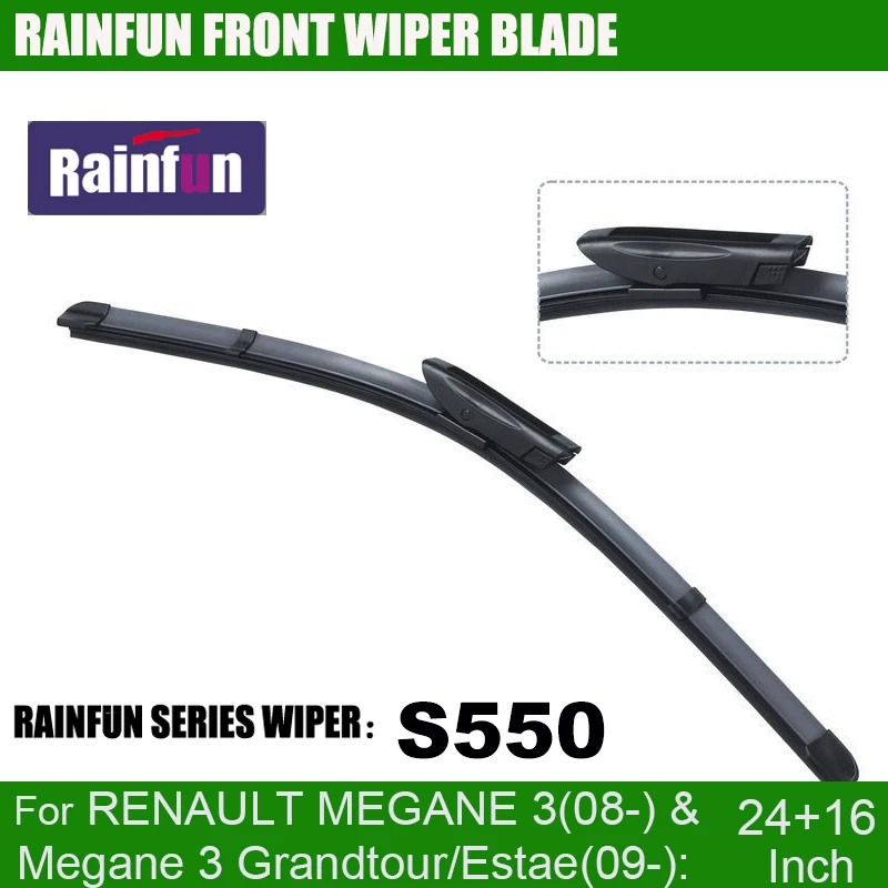 RAINFUN S550 24 &quot+ 16&quot Специальный автомобильный стеклоочиститель для Renault Megane 3