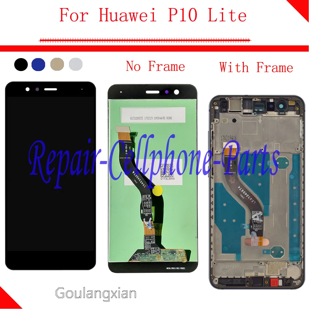 Display Lcd Completo + Gruppo Digitalizzatore Touch Screen Con Cornice Per Huawei P10 Lite Was-Lx2J Was-Lx2 Was-Lx1A Was-L03T Was-Lx3