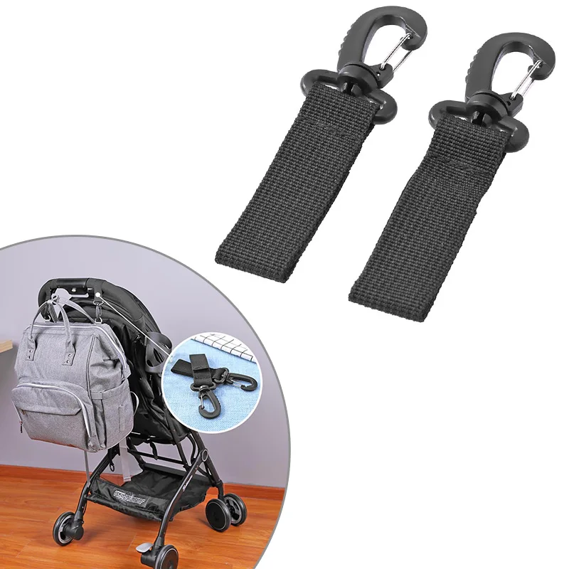 2pcs Stroller Hooks Wheelchair Diaper Bag Hanger Hook Nappy Organizers