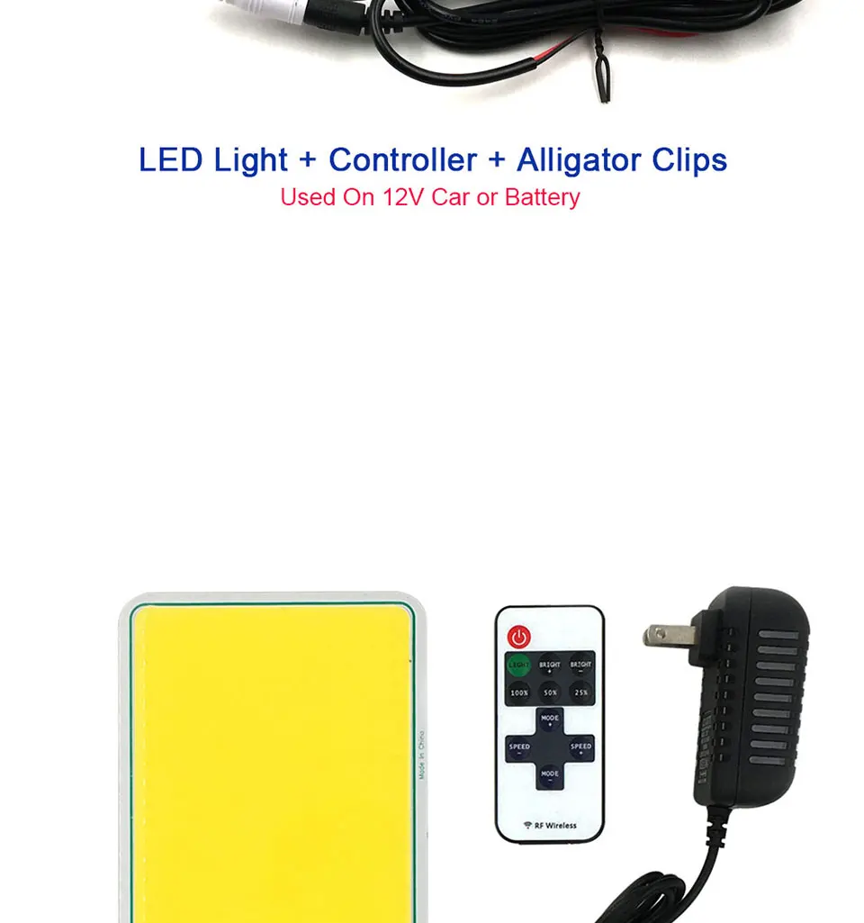 200w 12v cob led panel light car lighting bulbs outdoor lamp (7)