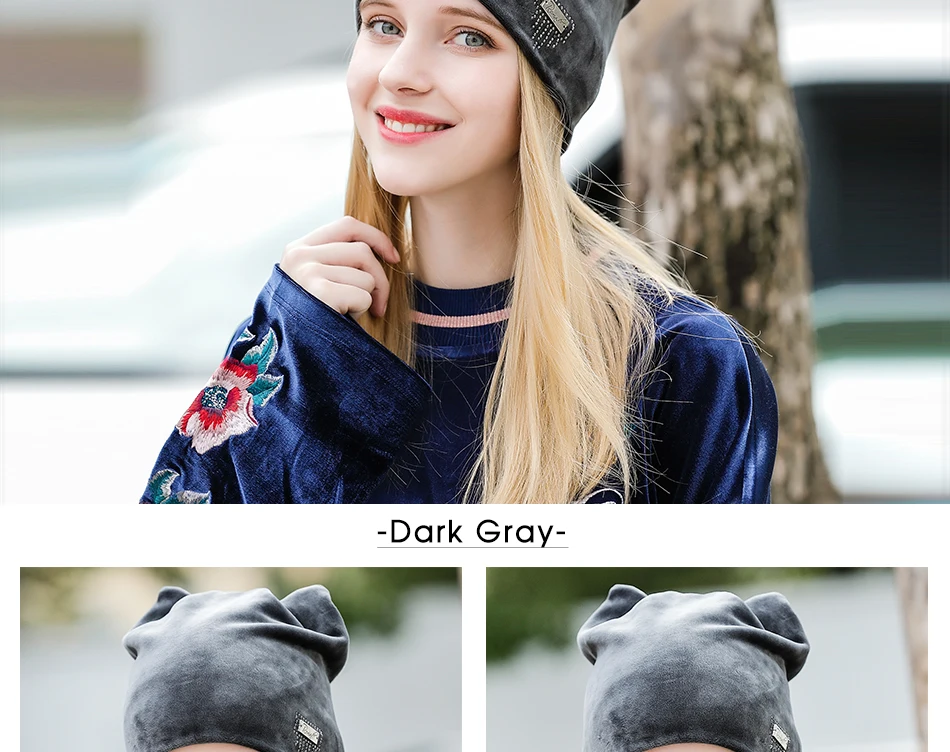 Зимние шапки для женщин, фланелевые, милые, модные, Осень-зима, брендовые, новые, для девушек, дамские шапки, женские, Skullies Bonnet# MZ806