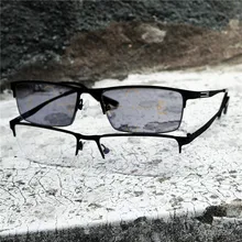 Новые мужские прогрессивные линзы из титанового сплава, очки для чтения, мужские модные квадратные солнечные фотохромные многофокальные очки для мужчин NX