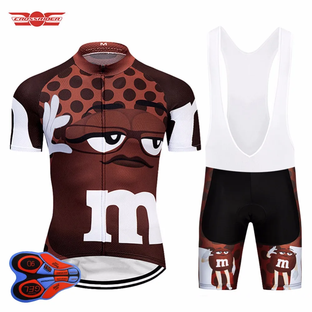 Funny Cycling Jerseys Short Sleeve Mens MTB Mountain Bike Clothing Road Bicycle Wear Breathable Bib Gel Set Maillot Culotte