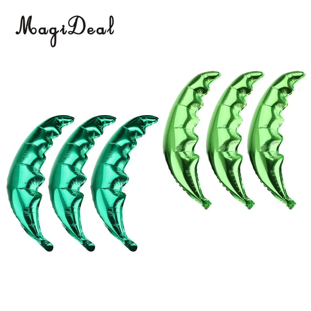 MagiDeal Set of 6pcs Palm Tree Leaf Green Hawaiian Beach Party Balloon Party Decor