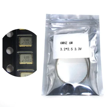 

10pcs SMD 3225 passive crystal oscillator OSC 6MHZ 6M 3.2*2.5 3.3V 25PPM
