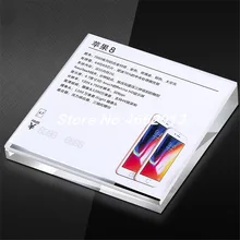 6 X Настольный держатель знака акриловый Мобильный телефон ценник скошенный квадратный держатель знака телефон рекламный Демонстрационный стенд