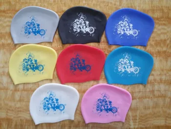 

Wholesale Women Silicone Swimming Cap Waterproof Antislip Female Swim Hat