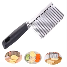 

Stainless Steel Potato Wavy Edged Knives Kitchen Peeler Gadget Vegetable Fruit Cutting Cooking Tools Kitchen Accessories