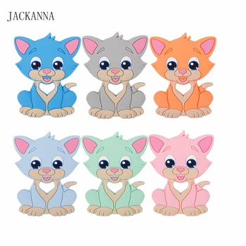 

1PC Cat Silicone Teether Cute Animal Shape Baby Teething Toys Chewable Baby Toys Silicone Nursing Gift BPA Free Baby Teether