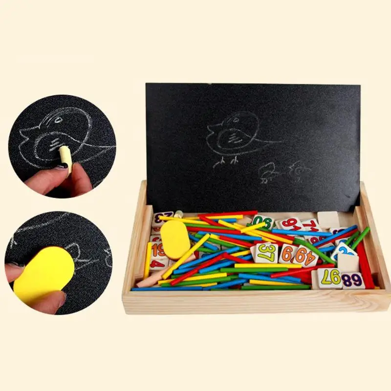Арифметические Деревянные Монтессори детские математические игрушки с коробкой для детей обучения Монтессори Educativo деревянный пазл