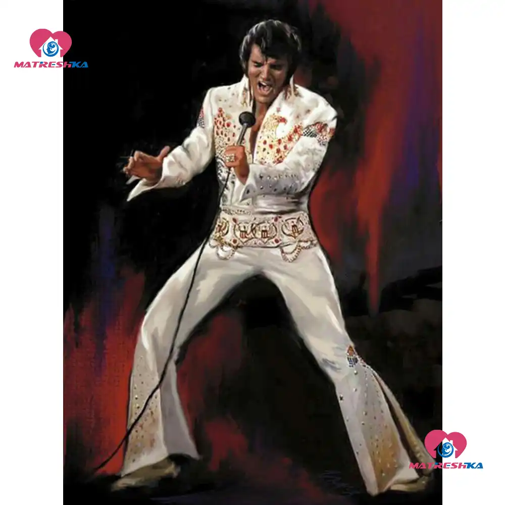 Singing Men Full Drill Square Elvis Presley Diamond Painting 5d