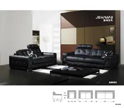 Мебель для дома секционная в кожа полный гостиной диван черный цвет с бриллиантом