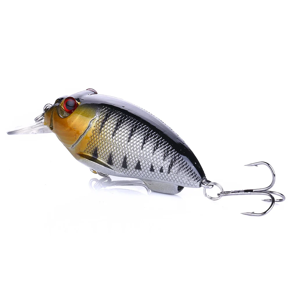 HENGJIA 100 шт. Crankbait жесткая рукоятка приманки искусственные приманки ловля окуня pesca Крючки снасти 7 см 9,6 г