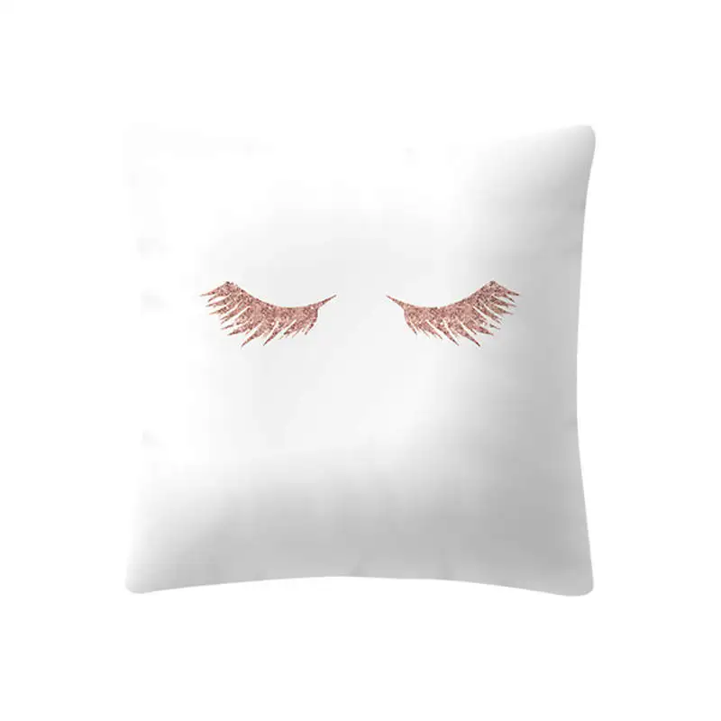 

NAIYUE Rose Gold Pink Cushion Cover Square Pillowcase Covers Marble Pillowcase Decor White Silk Satin 19FEB26