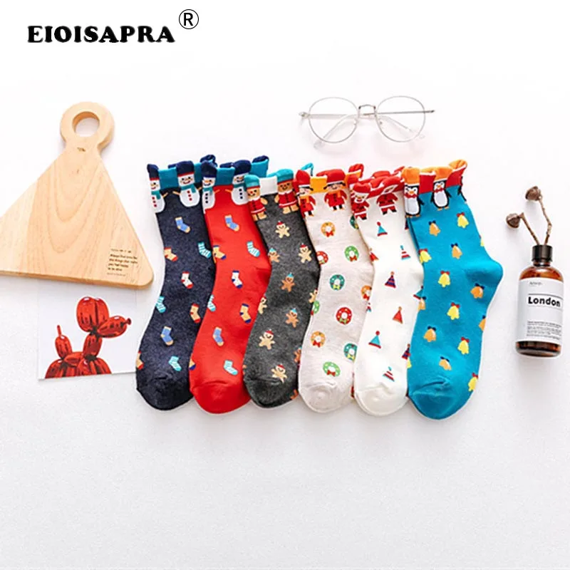 Продукт, Новые осенне-зимние носки с Санта-Клаусом, креативный, милый, мультяшный Пингвин, солдатики, коробка для рождественского подарка