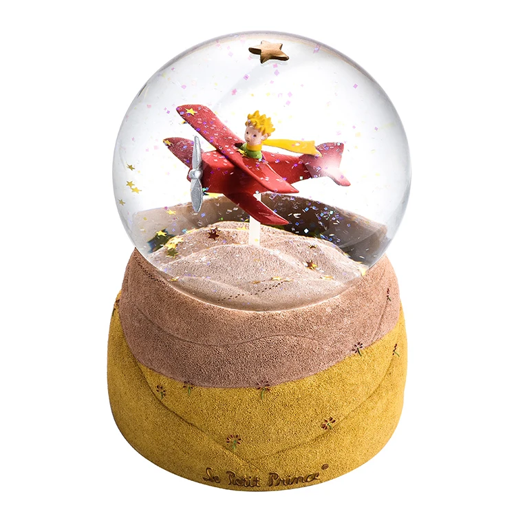 

Fashion France's Little Prince Music Box Lights Around Crystal Ball Children's Gifts New Creative Home Decoration Music Boxes