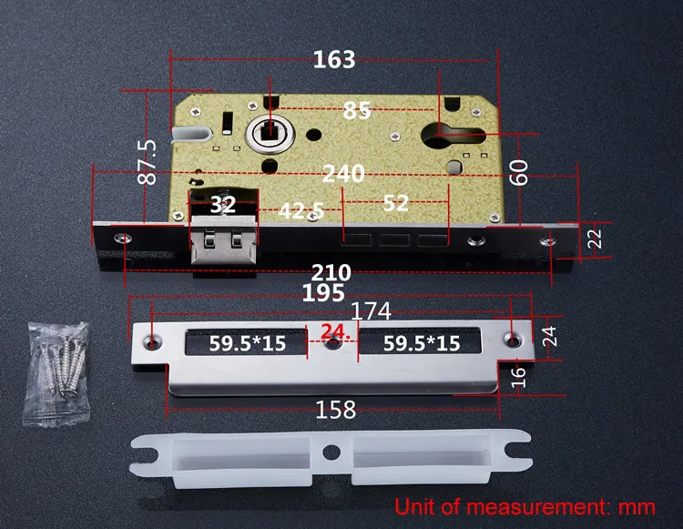 8560 немой замок из нержавеющей стали, хаки, Сплит, деревянная дверь, металлическая дверь, Межкомнатная дверь, корпус замка, рустостойкий