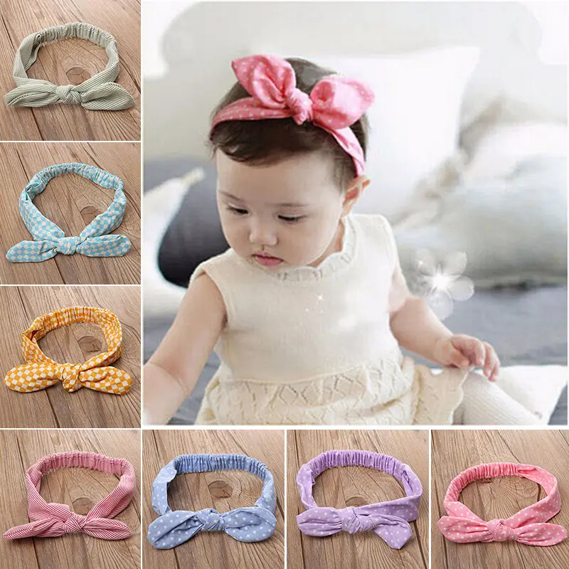 Cute Infant Head Wraps Lovely Kids Girl Baby BowKnot Headband Toddler