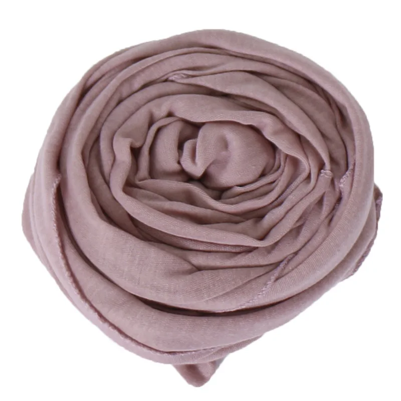 Muslim Hijab Jersey Scarf Soft Solid Shawl Headscarf foulard femme musulman Islam Clothing Arab Wrap Head Scarves hoofddoek - Цвет: 14