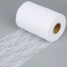 Decoración de boda 22 metros 15cm blanco Organza rollo de tul carrete tela de encaje de red para tutú falda silla faja moño camino de mesa