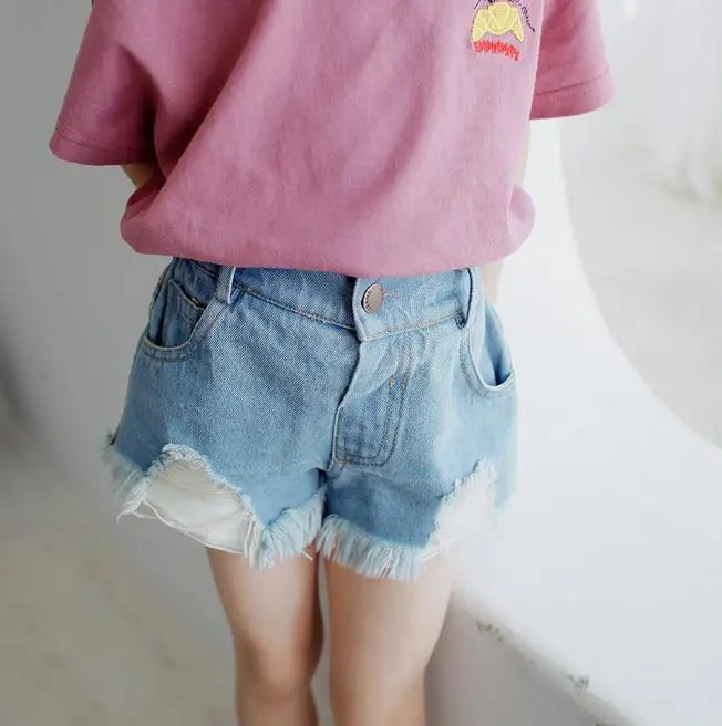 Baby Holes Tassel Denim Shorts Baby Girl Clothesin Shorts from Mother