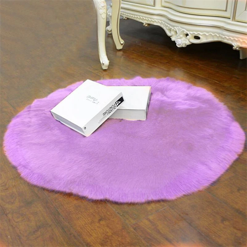 2018 Non-slip Artificial Sheepskin Rug Chair Soft Cover Artificial Wool Warm Hairy Carpet Non-toxic Resistant Seat PadC0307 #23 05