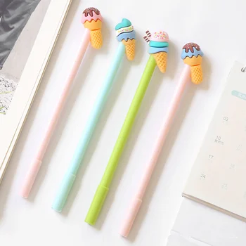 

6 pcs Gelato gel pen Cute icecream 0.5mm ballpoint Black color ink pens Stationery Office School supplies Caneta escolar A6742