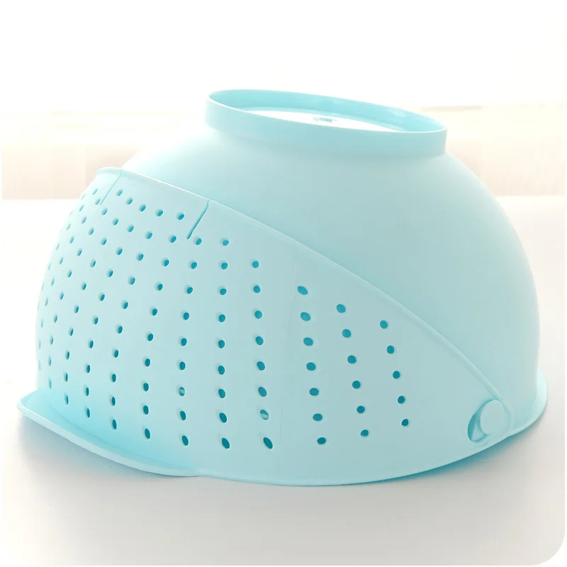 Strong Decoration Kitchen Drain Basket Fruit Vegetable Washing Basket Plastic Kitchen Tools Cleaning Storage Basket Organizer