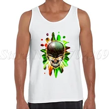 Черный череп Psychedelic Explosion мужской жилет с разноцветным принтом черепа Мужские Классные модные безрукавки хипстерские повседневные майки