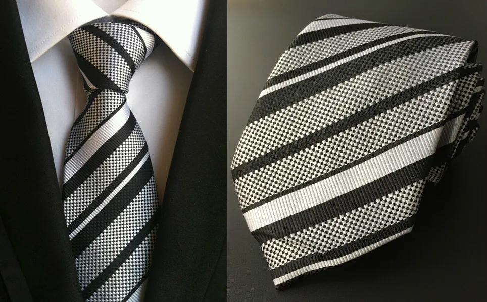 Высокое качество полиэстер шелк жаккард Платье в полоску professional бизнес галстук бизнес интимные аксессуары повседневное для мужчин